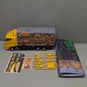 NIPLOOOW Toddler Boys Construction Truck Vehicle Toy Set with Play Mat and Die-Cast Toy Car, Transport Carrier Truck for Kids 3-5, Birthday Gifts Toys for 3-8 Year Old Boys