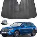 Windshield Sun Shade for Mercedes-Benz GLC SUV 2016-2022 - 5-Layer Bubble Foldable Front Window Shade Sun Visor Accessories - Blocks Heat & UV Rays