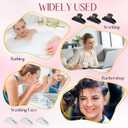 8 Pcs Large Acrylic Hair Claw Clips for Women Non slip Strong Hold Clamps for Thick and Thin Hair(Polka Dots,Black,White)