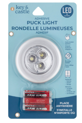 Key & Castle Adhesive Puck Light