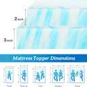 Sweetcrispy Mattress Topper Twin XL, 3 Inch Thick Memory Foam Gel Infused Cooling Toppers Pad for Twin XL Size Bed, Sleeper Sofa, RV, Camper, CertiPUR US Certified, Ventilated and Breathable