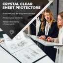 Dunwell 11x14 Art Portfolio Binder with Mounting Paper (Black), Large Portfolio Folder for Artwork Storage, 24 Sleeves Displays 48 Pages, 11 x 14 Presentation Book, Acid-Free Poly