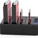 ORICO 4 Bay External Hard Drive Docking Station USB 3.0 to SATA I/II/III for 2.5''/3.5'' HDD SSD with Hard Drive Clone Function Slope Design Support UASP [4 x 20TB]-6648US3