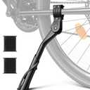 WSDCAM Bike Kickstand for Adult Bike, Adjustable Rear Side Bike Kick Stand for 24-29" for Bicycles, Aluminum Alloy Sturdy Non-Slip Wider Base Stands For Mountain Bikes, Road Bikes, Cargo bicycle etc.