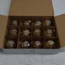 Jenaai 12 Pcs 2.36 Inch Champagne Glass Christmas Ball Ornaments Vintage Christmas Tree Decorations Mercury Glass Hanging Ornaments for Holiday Xmas Trees Party Garland DIY Craft Supplies, 6 Style