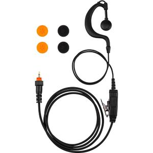 CLP1010 Earpiece Compatible with M0torola CLP1040 Walkie Talkie 2 Way Radio with G Shape Single Wire Earpiece and Mic PTT(1 Pack)
