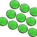 Motoforti 10 Pcs Round Stick-on Safety Spoke Reflective Self Adhesive Reflector for Gate Posts Cars Trailer Motorcycle Trucks Boat Bicycle Bike Green Long-Lasting