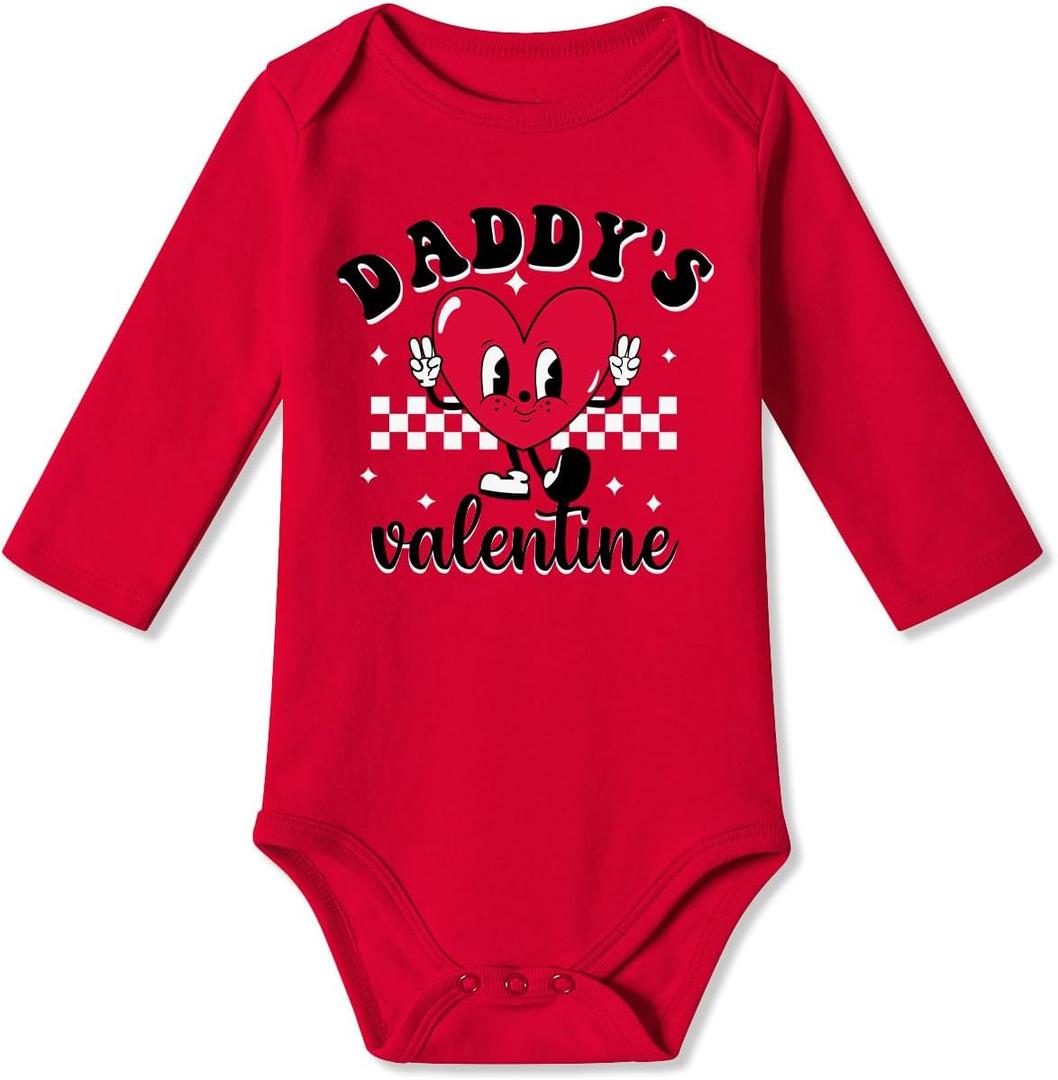 BesserBay First Valentines Baby Bodysuit 100% Cotton 0-12 Months