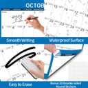 3 x 2025-2026 Wall Calendar 24" x 36" Dry Erase Calendar for Wall from September 2025 to August 2026 12 Month Annual Large Yearly Wall Planner for Office School(Blue)