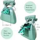 Pooper Scooper, Portable and Handheld Size for Walking Large and Small Dogs Outside Yard or Travel Outdoors, Pup Poop Scoop with Container and 30pcs Pet Waste Bag Attachment
