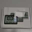 WallarGe Atomic Digital Wall Clock Battery Operated, Self-Setting, Large Display with Temperature, Date, Day of The Week, Silent Wall Mount Digital Clock, 4 Time Zones, DST (8.5 inches)