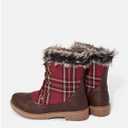 Northside Distressed Leather Amber Cold Weather Fashion Womens Boots - Padded Faux Fur Collar Booties, Chenille Lining, Memory Foam Insole, Rubber Outsole with Welt Construction, Size 40