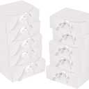 10 Pack Gift Boxes with Ribbon 10x7.5x3.5 Inch - Cardstock Wedding Favor Boxes for Bridesmaid Proposals, Birthday & Holiday Gift Packaging (White)