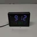 Digital Alarm Clock, with 5.5" Large LED Time Display, Adjustable Alarm Volume, 6 Level Brightness, Alarm Settings, USB Charger, Temperature Detect, Snooze, Clocks for Bedroom, Bedside, Desk, Black