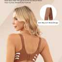 COMFELIE Women Plunge No Underwire Bra Deep V Seamless Supportive Bras Buttery Smooth Comfort Soft Bralettes Underwear (L)