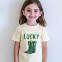 Toddler Boys St Patricks Day Shirt for Girls Funny Saint Patricks Day T-Shirts Kids Short Sleeve Tops Shamrock Tee 2-8 Years (Yellow)