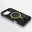 AIGOMARA Magnetic for iPhone 16 Pro Max Case, Compatible with Magsafe, Glossy Slim Hard PC Back Soft TPU Bumper Protective Shockproof Phone Case, Black