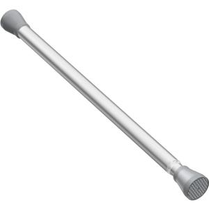 AIZESI Silver Tension Curtain Rod 16 to 26 Inch, 7/8 Diameter Spring Loaded Curtain Rods, Small Tension Rod for Window, Kitchen, Bathroom, Closet