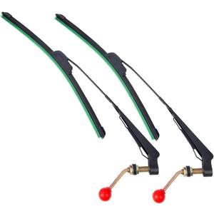 UTV Wiper Kit Hand Operated Manual Windshield Wiper Kit Compatible with Polaris Ranger RZR Can Am Maverick X3 Commander Defender Pioneer Golf Cart-2 Pack