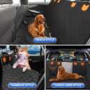 Dog Car Seat Cover for Back Seat 600D Scratchproof Nonslip Durable Waterproof Cars Pet Backseat Covers with Mesh Window Dogs Hammock for CarSUV, Truck (54" W x 58" L)