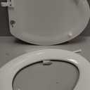 HIGHCRAFT Premium Elongated Toilet Seat with Slow-Close Design & Adjustable Hinges - Molded Wood Toilet Seat - Fits Standard Elongated Toilets - Oval Seat in White