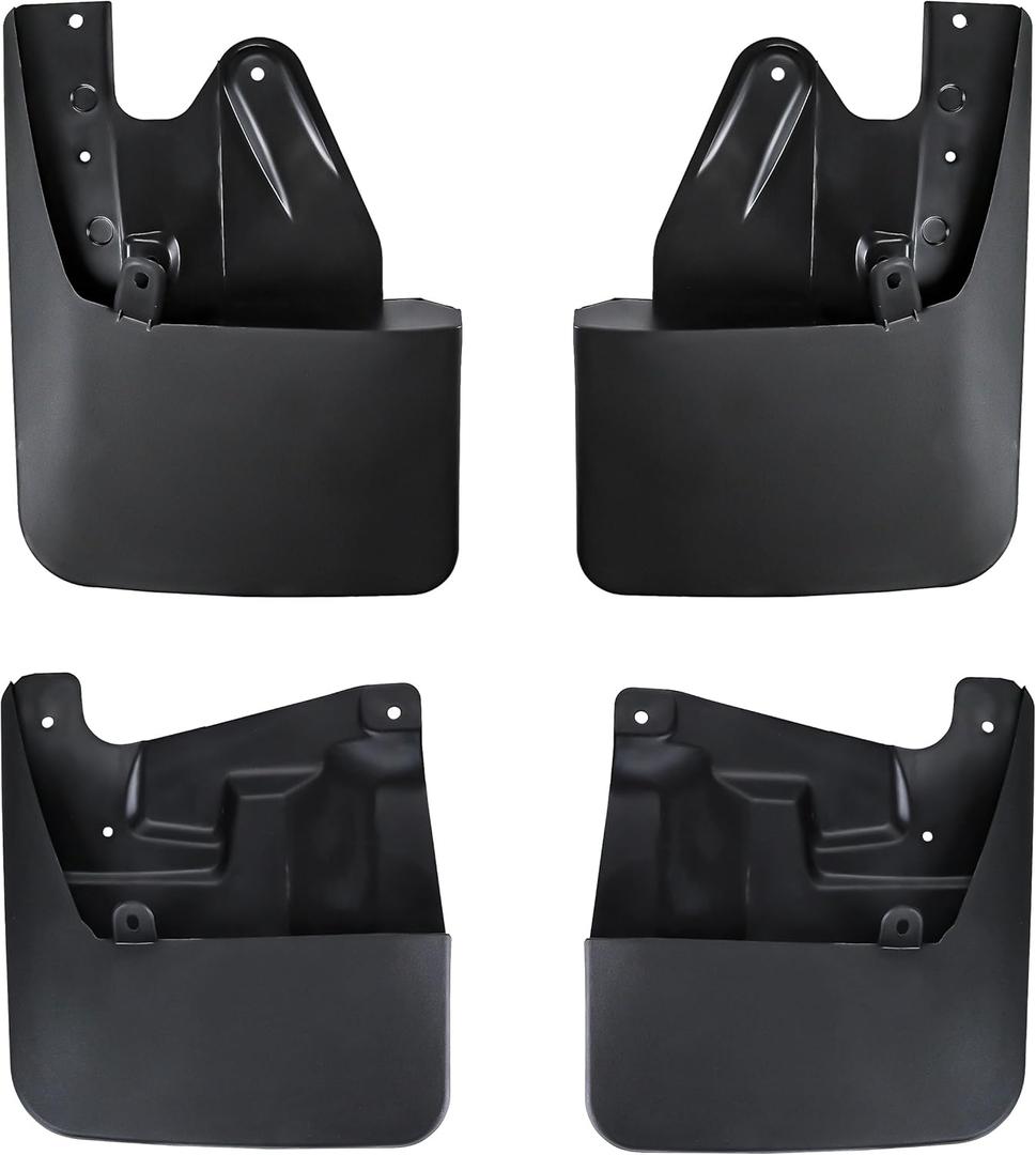 Amooca Mud Flaps Customized for Toyota Tundra 2022 2023 2024 2025 No-Drill Splash Guards Mudguards with Hardware Front & Rear Set of 4 Excludes SR Models (Black)