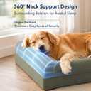 Yiruka Jumbo Waterproof Dog Bed for Extra Large Size Dogs with Bolster