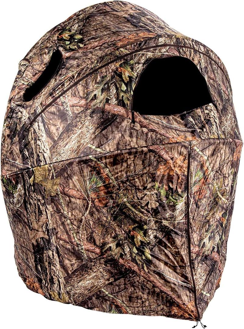 Ameristep Hunting Lightweight Portable Ultra-Compact Easy-Setup 1-Person Deluxe Tent Chair Ground Blind, Mossy Oak Break-Up Country