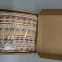 FUTEI Pack of 2 Boho Throw Pillow Covers 18x18 Inch, Brown Red | Double-Sided Chenille Woven Jacquard,Hidden Zipper,Machine Washable,Pilling-Resistant,Colorfast,Insert Not Included.