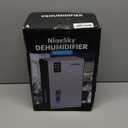 NineSky Dehumidifiers for Home, 95 OZ Water Tank, (1000 sq.ft) Dehumidifiers for Bathroom Bedroom Basement with Auto Shut Off,7 Colors LED Light(Gray) (Grey)