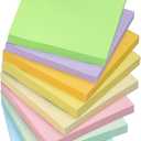 Vanpad Sticky Notes 3x3 Inches,Light Colors Self-Stick Pads, Easy to Post for Home, Office, Notebook, 16 Pads/Pack