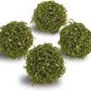 4 Pcs Artificial Greenery Balls 5" Fake Moss Balls Decorative for Bowls Filler Artificial Plant Topiary Ball Green Grass Decorative Balls for Vase Bowl Fillers Tabel Centerpiece Decor