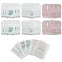 30 Pcs Disposable Bibs, Individually Packaged with Catcher and Leakproof Liner for Toddler Feeding, Baby Travel Essential for Girls