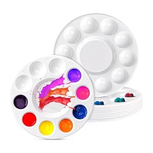 Zuiaso 4Pcs Paint Tray Palettes, Plastic Paint Pallets, Watercolor Palette Painting Tray for Painting Party, DIY Craft and Art Painting