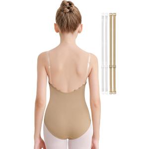 Vavewee Nude Leotard for Women Girls Dance Undergarment Adjustable Ballet Leotard Seamless Camisole Dancewear with Nipple Covers（8A12）