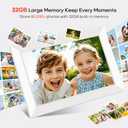 Miroir 10.1 Inch WiFi Digital Photo Frame via Frameo App, 1280x800 HD IPS Touch Screen Electric Picture Frame Display, 32GB Storage, Auto-Rotate, Wall Mountable, Share Photos/Videos Instantly
