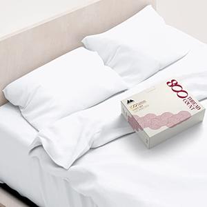 Mayfair Linen 100% Egyptian Cotton Split King Sheets Sets for Adjustable Bed - 800 Thread Count 5 PC Top Split King Sheet for Sleep Number Bed, Soft Cooling Sheets, Fits Mattress Upto 18" - White