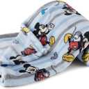 Disney Characters Flannel Fleece Baby Blanket - Soft & Cozy 30x40 Inches, Featuring Mickey Mouse, Minnie Mouse, Winnie The Pooh, and Dumbo