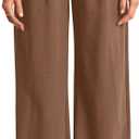 NIMIN High Waisted Work Pants for Women Business Casual Outfits 2026 Office Dress Pants Trousers with Pockets (Brown, L)