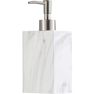 Soap Dispenser Pump, Marble Refillable Dish Hand Soap Dispenser for Bathroom Kitchen Sink Countertop Home Decor Hotel (White)