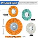 Amylove 8 Inch Airway Buffing Wheels Aluminum Wheel Polishing Kit in Diameter 5/8 Inch Arbor Hole, Polishing Compound and Metal Polish Kit for Angle Grinder(Fresh Color,6 Pcs)