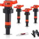 Set of 4 Upgraded Ignition Coil Pack for 1.6L L4 2012-2020 Hyundai Accent,2012-2017 Hyundai V-eloster,2012-2020 Kia Rio,2012-2019 Kia Soul Replaces UF652 273012B100