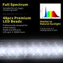JCBritw Standing LED Grow LightAdjustable 2ft T8 Bar Plant Light, White 4500K Full Spectrum Plant Grow Lamp on Stand for Indoor Plants Seed Starting, Seedlings, Veg, Flower