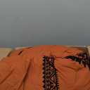 MaiRve Embroidery Comforter Set, Boho Farmhouse Western Bedding Set, All Season Bed in A Bag Comforter Set with Sheets, Pillowcases & Shams, Burnt Orange Oversized Queen 7 Pieces