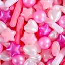 STARBOLO Ball Pit Balls for Toddlers - Pack of 150 BPA Free Phthalate Free Crush Proof Plastic Pit Balls Pearl Colors Play Toys for Kids Ball Pit, Pool,Play Tent,Party (Pearl pink+purple+white;Stars+balls+hearts+long balls)