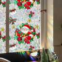 Christmas Window Stickers for Glass Rainbow Privacy Film Stained Stickers Santa Claus Window Film Christmas Balls Design Windows Decals for Home Party Supplies Glass Display Decor 17x 39.3 Inch (Style 14)