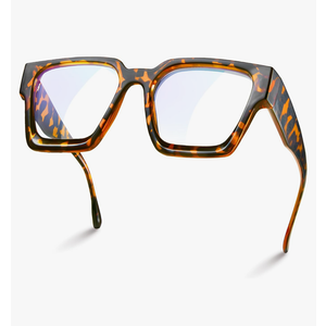 livho Oversized 99% Blue Light Glasses for Woman - Rectangle Fashion Glasses for Computer, Chic Preppy Frame - Anti Eyestrain