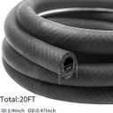 1/4 Inch ID NBR Rubber Hose, 20 Feet Fuel Hose Line Transfer Hose for Small Engine Black
