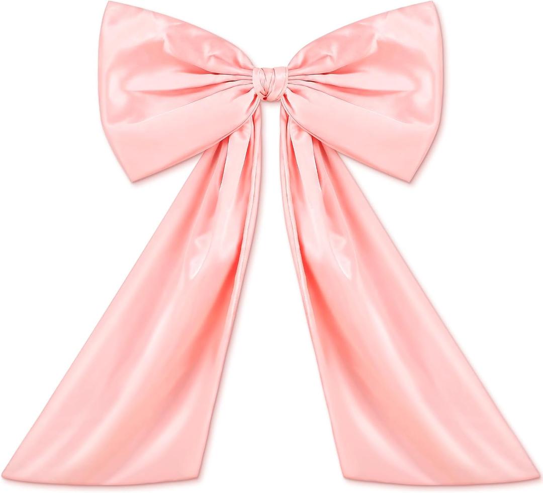 Bow Decor Large Bow for Room, Coquette Giant Ribbon Tie for Birthday Party Backdrop Wall Decor(Pink,24 x 18 Inches)
