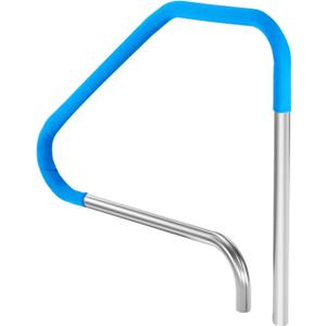 VEVOR Pool Handrail,46 x 37 inch Pool Railing, Stainless Steel (Pre-Built) for Indoor/Outdoor Pools,Swimming Pool Railing for Decks,Rust-Proof Grab Bar with Blue Grip Cover&Accessories for Spas